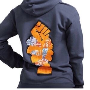 PELOTON x Temi Coker hooded gray sweatshirt size S